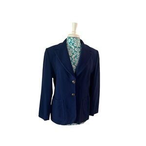 Vintage royal blue wool & cashmere jacket/blazer